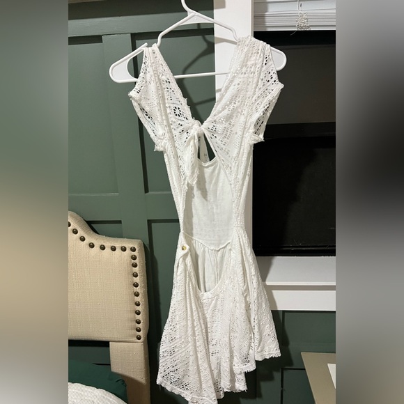 Free People Beach crochet tie back romper - Picture 5 of 6